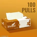 Imvelo 2 Ply Facial Tissue Paper Box - 400 Pulls (100 Pulls Per Box, Pack of 4)