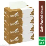 Imvelo 2 Ply Facial Tissue Paper Box - 400 Pulls (100 Pulls Per Box, Pack of 4)