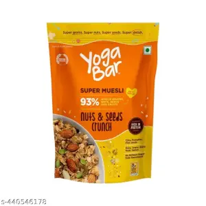 Yogabar Nuts & Seeds Crunch Muesli, Super Save Pack, Wholegrain Breakfast, High Fiber Pouch (700 G)