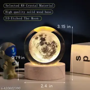 3D Galaxy Crystal Ball Night Lamp