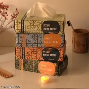 Dhadhis Luxury Face Tissue Boxes, 2 Ply, 100 Sheets Each Box