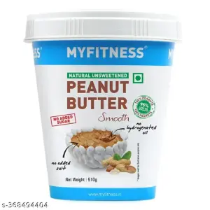 MYFITNESS All Natural Unsweetened Peanut Butter Smooth 510g