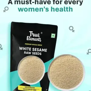 True Elements Raw White Sesame Seeds 400gm