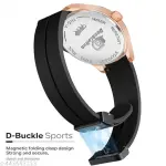 Chonograph Date Display Radium Dial Analoge Magnetic Belt Watch for Men C_18015